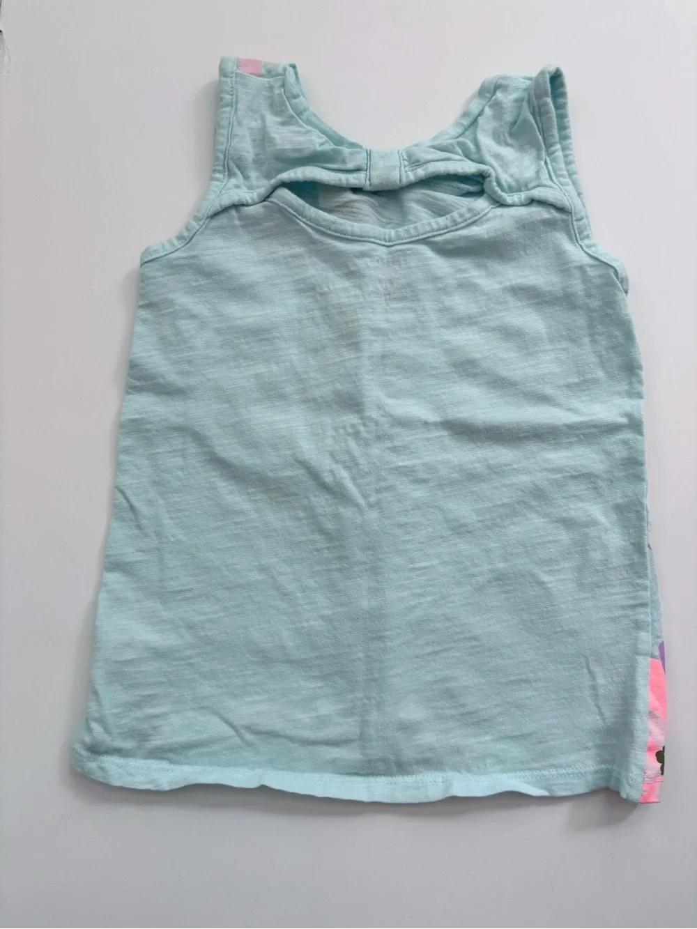 OshKosh B'gosh Denim Skirt & Carter’s Light Blue Floral 'Aloha' Tank Size 5